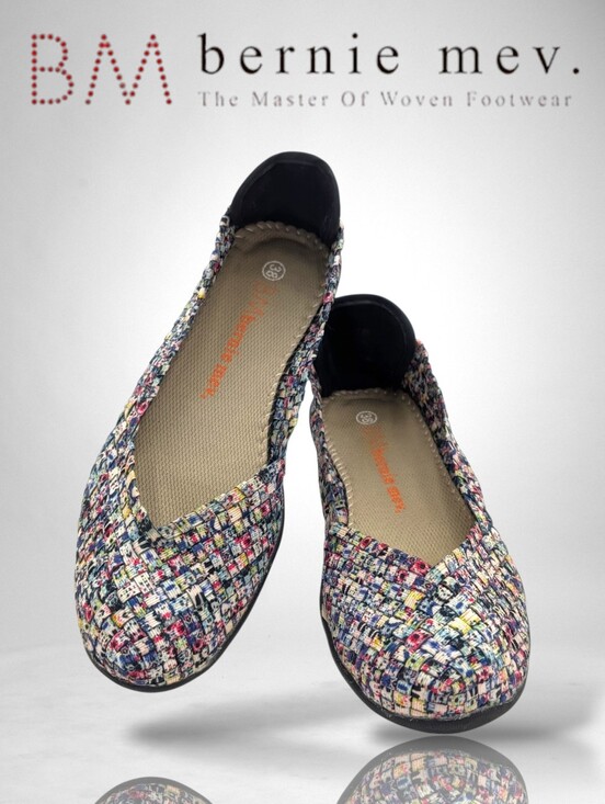 bernie mev. Shoes - Bernie Mev BM New York Sz US 7.5 EU 38 Woven Multi-Color Confetti Ballet Flats